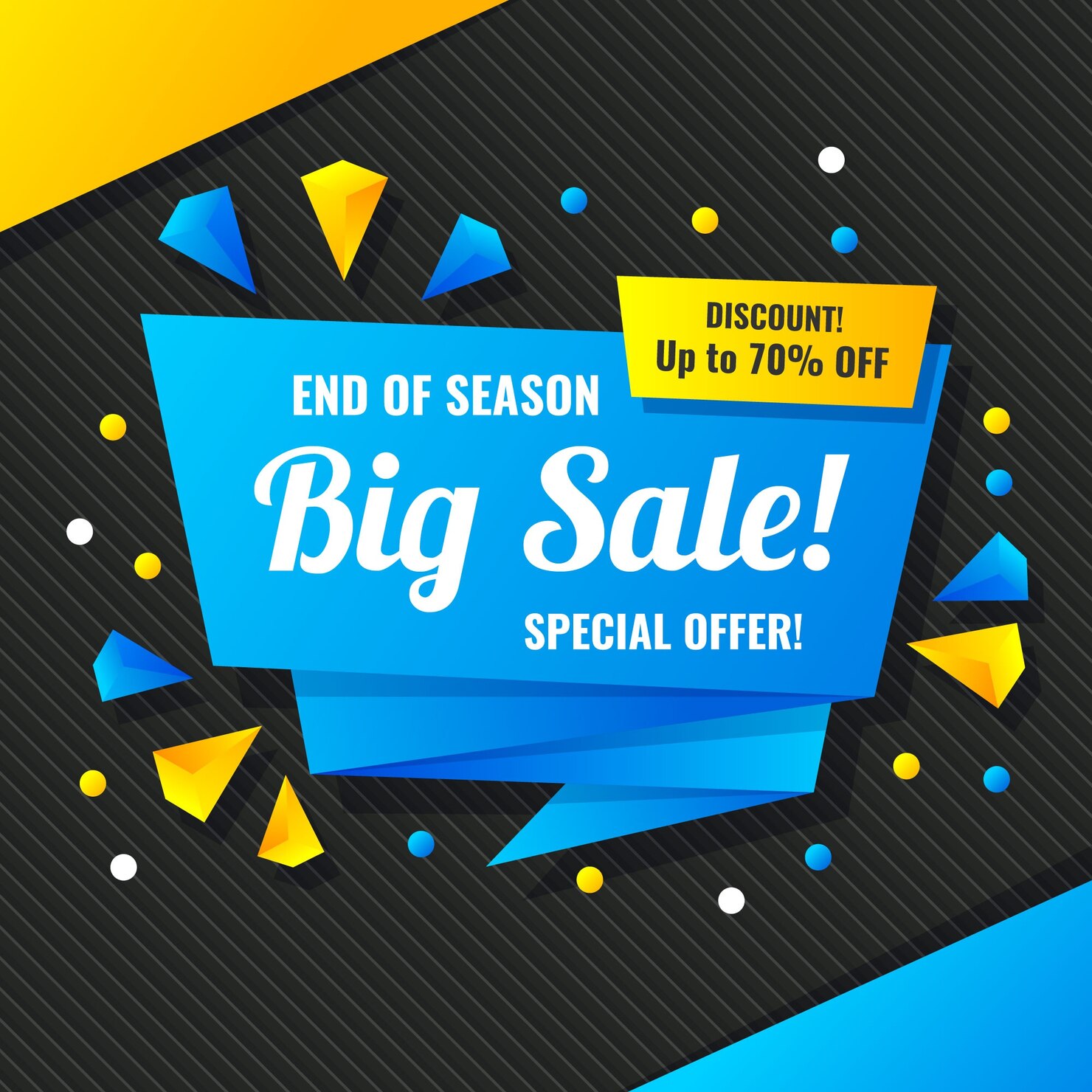 sales banner origami style 23 2148406775