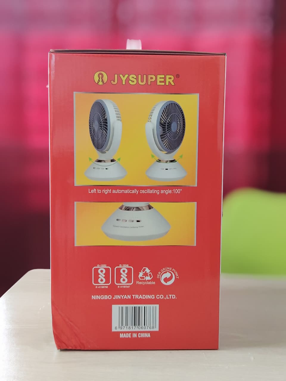Joy Super JY-2570 rechargeable table fan - Image 8