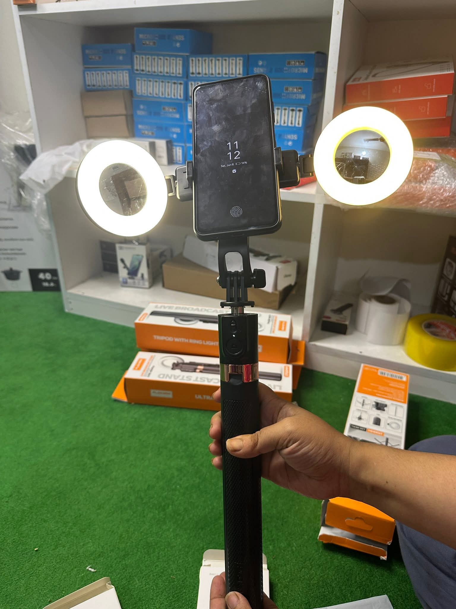 K9 Pro Selfie Stick Tripod with Dual LED Light & Bluetooth Remote - Image 3